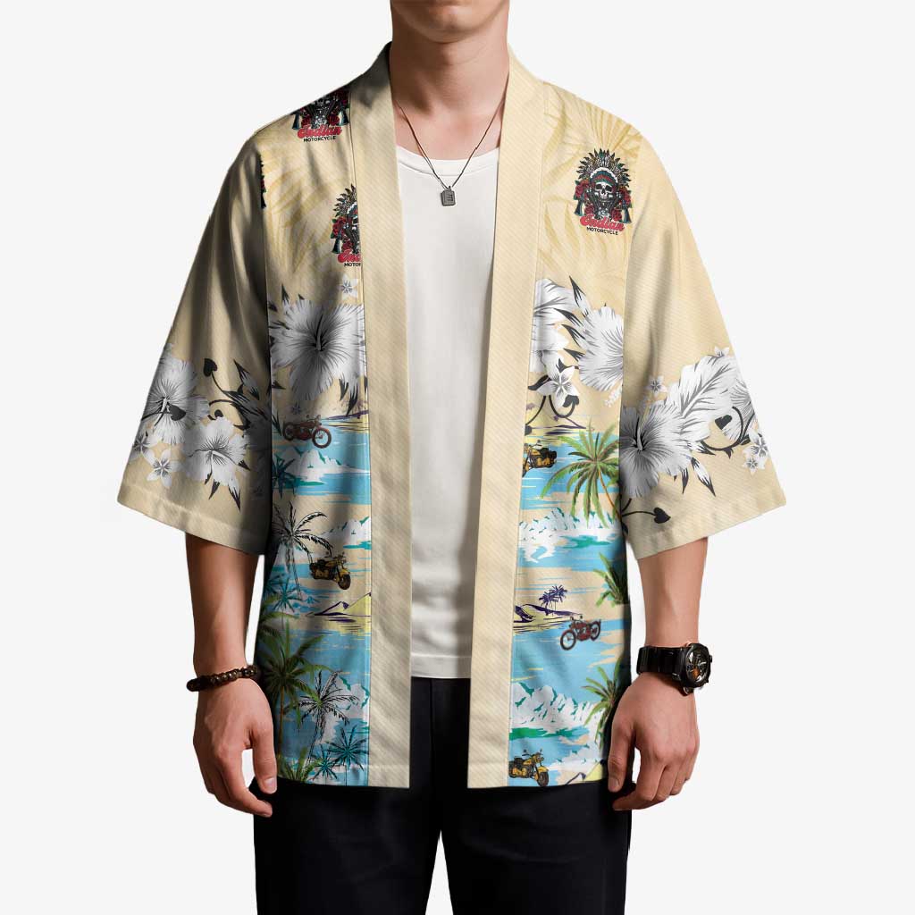 Indian Legendary Motorcycle Kimono Tropical Style - Wonder Print Shop