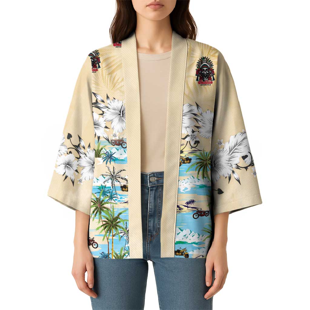 Indian Legendary Motorcycle Kimono Tropical Style - Wonder Print Shop