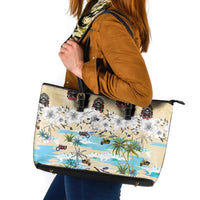 Indian Legendary Motorcycle Leather Tote Bag Tropical Style - Wonder Print Shop