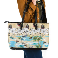 Indian Legendary Motorcycle Leather Tote Bag Tropical Style - Wonder Print Shop