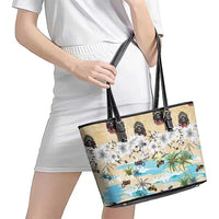 Indian Legendary Motorcycle Leather Tote Bag Tropical Style - Wonder Print Shop