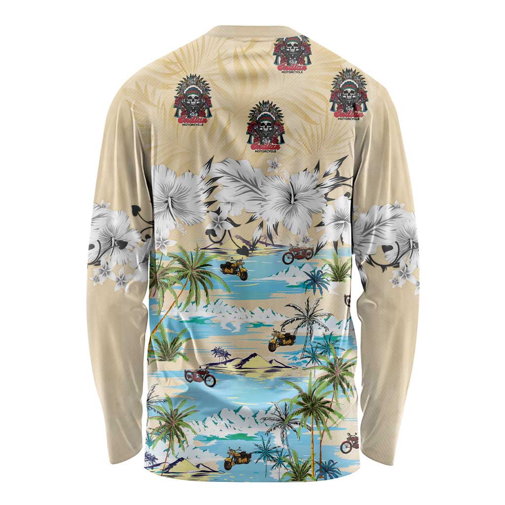 Indian Legendary Motorcycle Long Sleeve Shirt Tropical Style - Wonder Print Shop