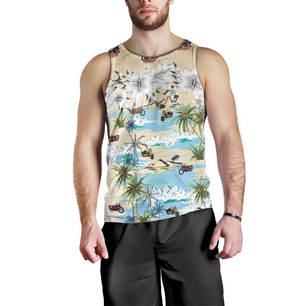 Indian Legendary Motorcycle Men Tank Top Tropical Style - Wonder Print Shop