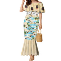 Indian Legendary Motorcycle Mermaid Dress Tropical Style - Wonder Print Shop