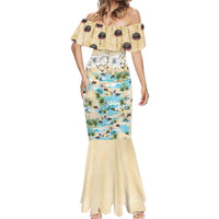 Indian Legendary Motorcycle Mermaid Dress Tropical Style - Wonder Print Shop