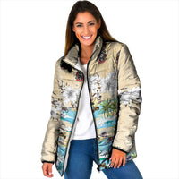 Indian Legendary Motorcycle Padded Jacket Tropical Style - Wonder Print Shop