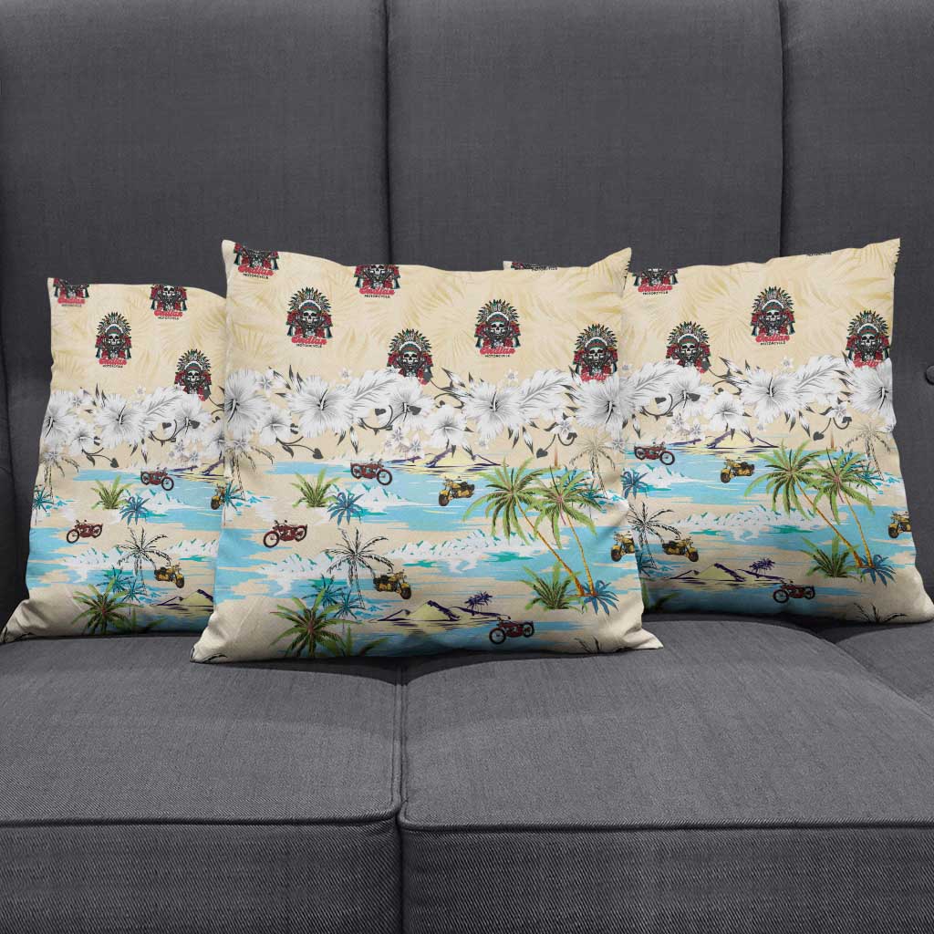 Indian Legendary Motorcycle Pillow Cover Tropical Style - Wonder Print Shop