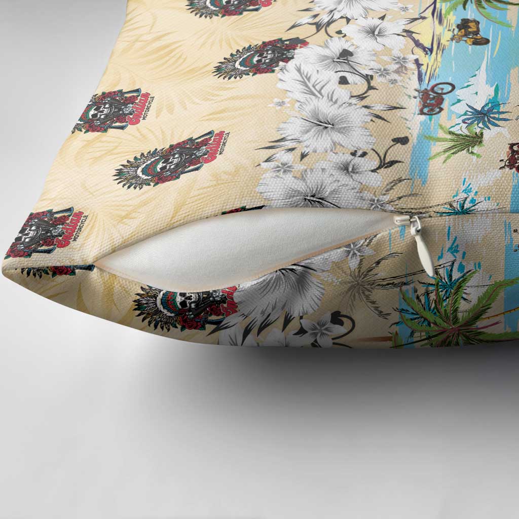 Indian Legendary Motorcycle Pillow Cover Tropical Style - Wonder Print Shop