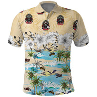 Indian Legendary Motorcycle Polo Shirt Tropical Style - Wonder Print Shop