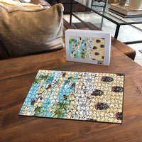 Indian Legendary Motorcycle Puzzle Tropical Style - Wonder Print Shop