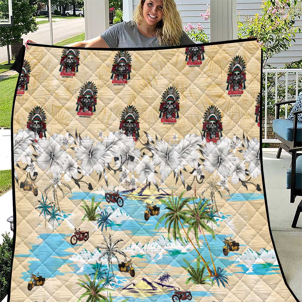 Indian Legendary Motorcycle Quilt Tropical Style - Wonder Print Shop