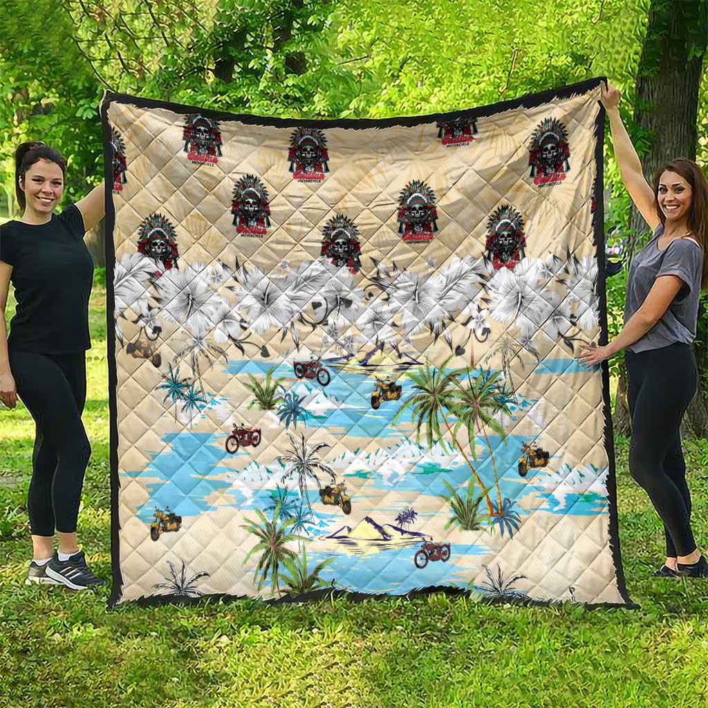 Indian Legendary Motorcycle Quilt Tropical Style - Wonder Print Shop