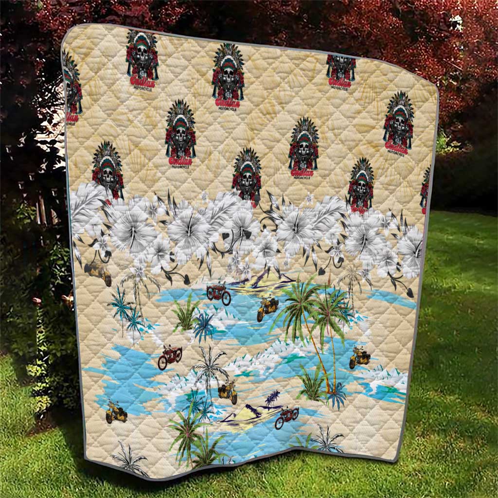 Indian Legendary Motorcycle Quilt Tropical Style - Wonder Print Shop