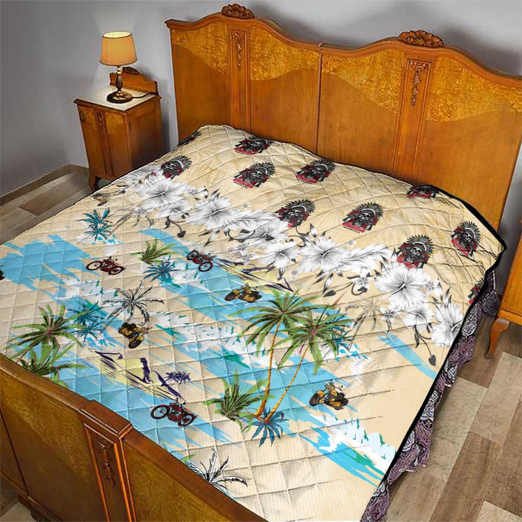 Indian Legendary Motorcycle Quilt Tropical Style - Wonder Print Shop