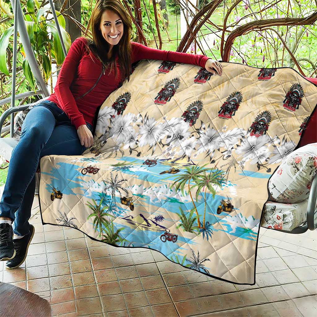 Indian Legendary Motorcycle Quilt Tropical Style - Wonder Print Shop