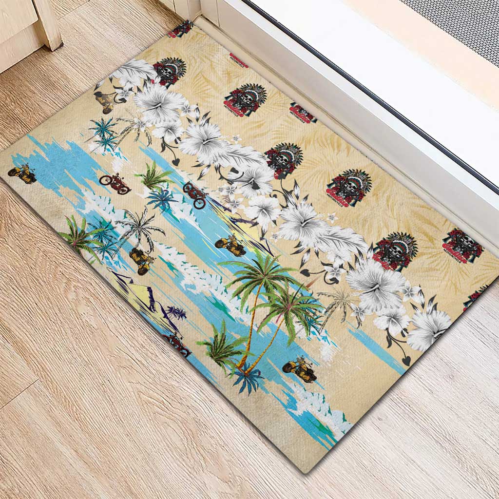 Indian Legendary Motorcycle Rubber Doormat Tropical Style - Wonder Print Shop