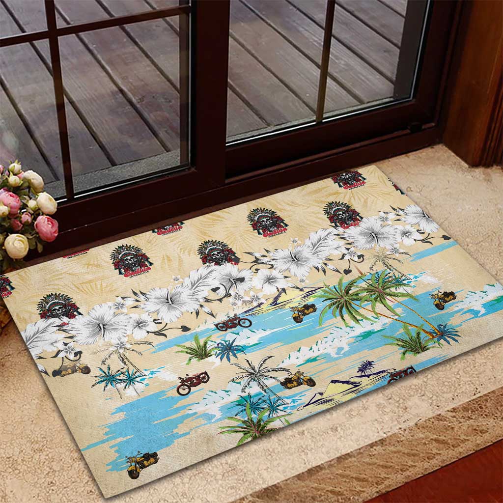 Indian Legendary Motorcycle Rubber Doormat Tropical Style - Wonder Print Shop