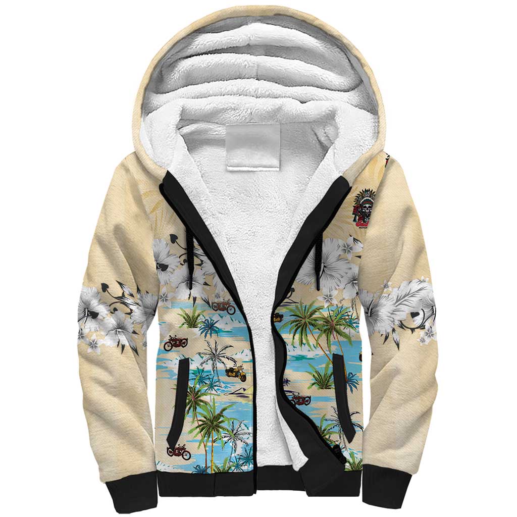 Indian Legendary Motorcycle Sherpa Hoodie Tropical Style - Wonder Print Shop