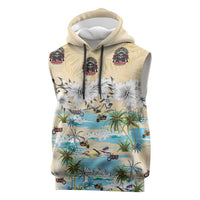 Indian Legendary Motorcycle Sleeveless Hoodie Tropical Style - Wonder Print Shop