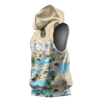 Indian Legendary Motorcycle Sleeveless Hoodie Tropical Style - Wonder Print Shop