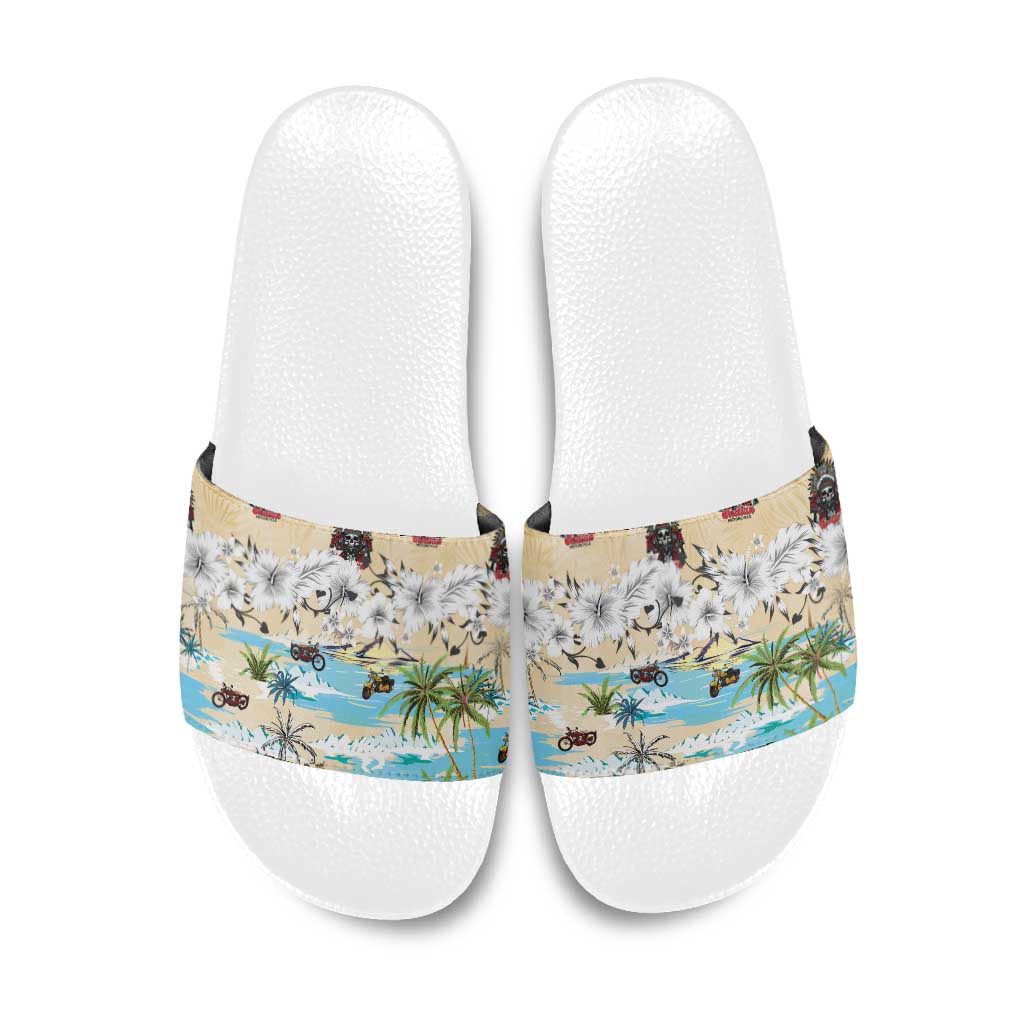 Indian Legendary Motorcycle Slide Sandals Tropical Style - Wonder Print Shop