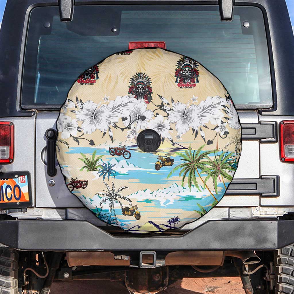 Indian Legendary Motorcycle Spare Tire Cover Tropical Style - Wonder Print Shop