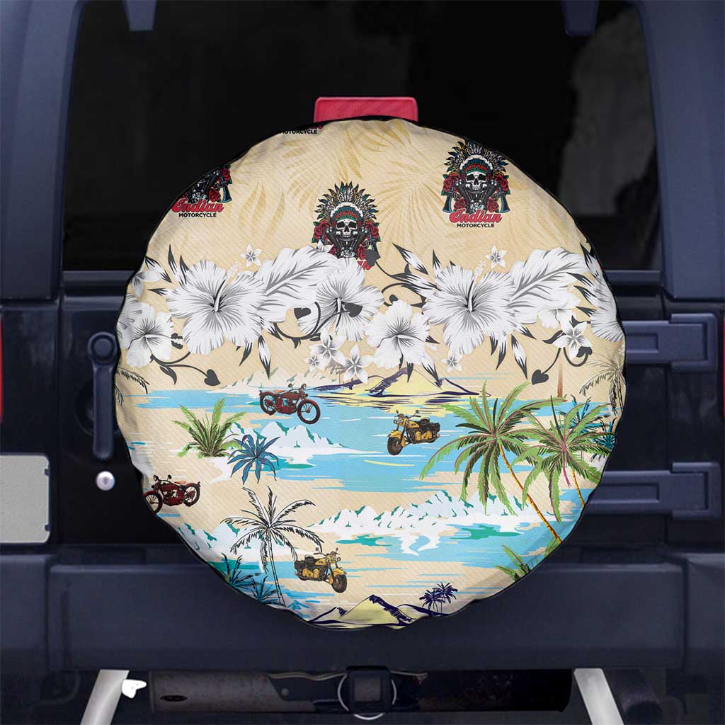 Indian Legendary Motorcycle Spare Tire Cover Tropical Style - Wonder Print Shop