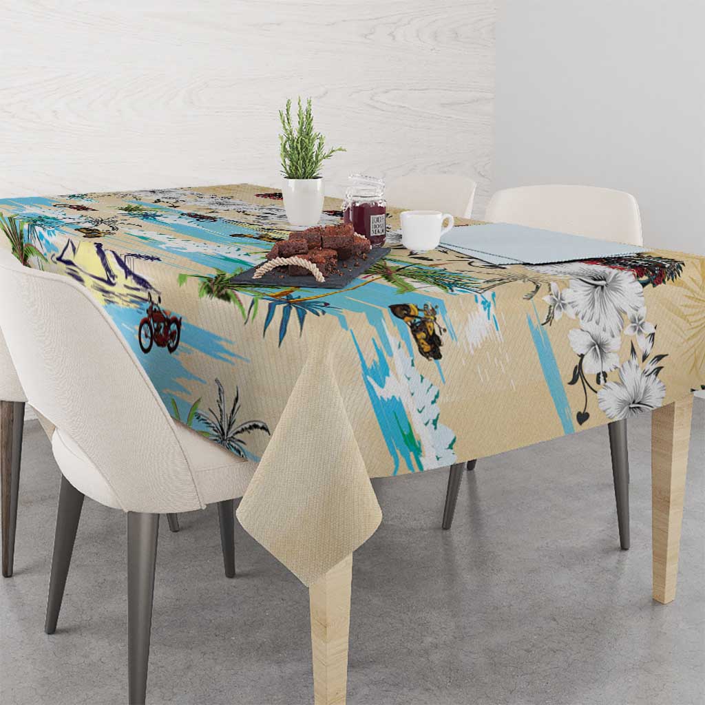 Indian Legendary Motorcycle Tablecloth Tropical Style - Wonder Print Shop