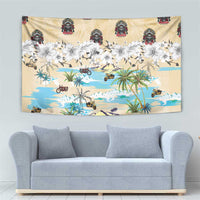Indian Legendary Motorcycle Tapestry Tropical Style - Wonder Print Shop
