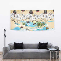 Indian Legendary Motorcycle Tapestry Tropical Style - Wonder Print Shop