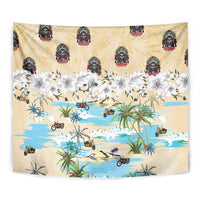 Indian Legendary Motorcycle Tapestry Tropical Style - Wonder Print Shop