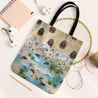 Indian Legendary Motorcycle Tote Bag Tropical Style - Wonder Print Shop