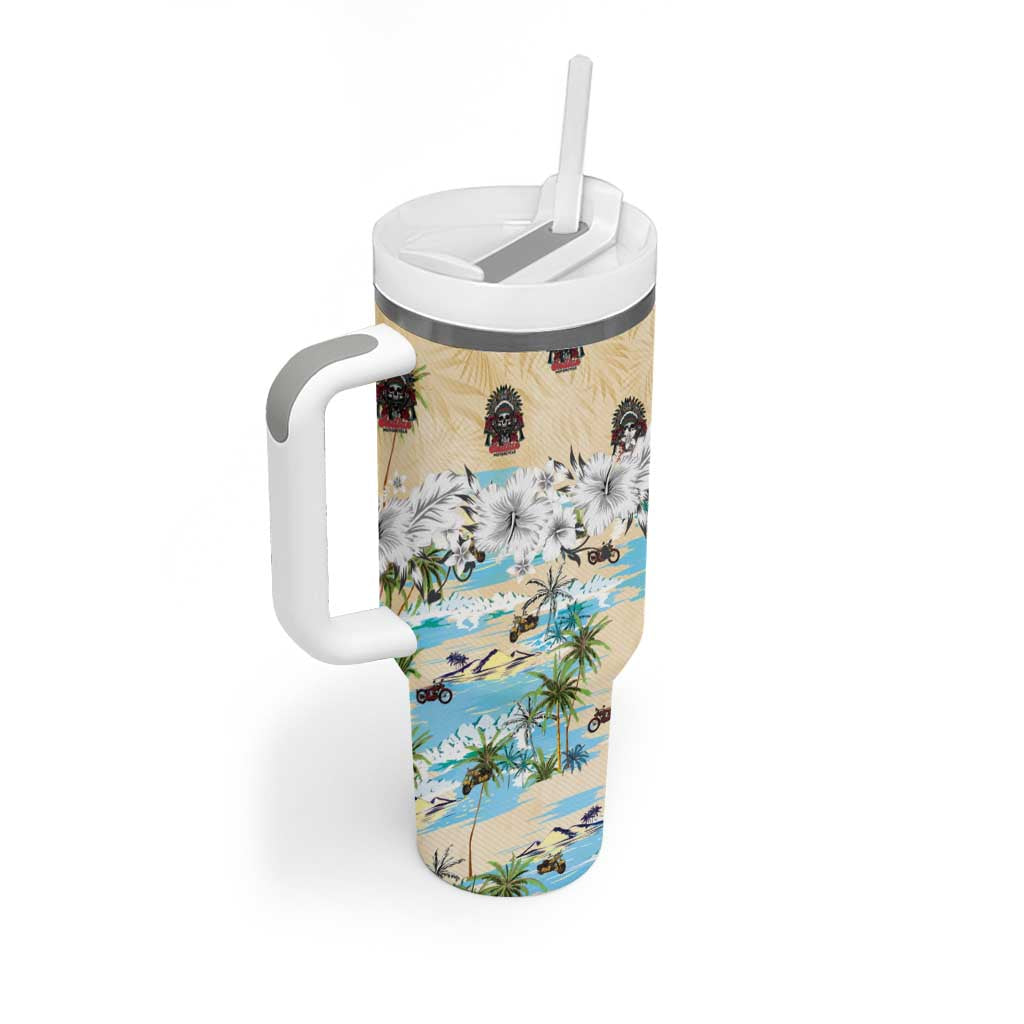 Indian Legendary Motorcycle Tumbler With Handle Tropical Style - Wonder Print Shop