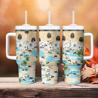 Indian Legendary Motorcycle Tumbler With Handle Tropical Style - Wonder Print Shop