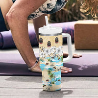 Indian Legendary Motorcycle Tumbler With Handle Tropical Style - Wonder Print Shop