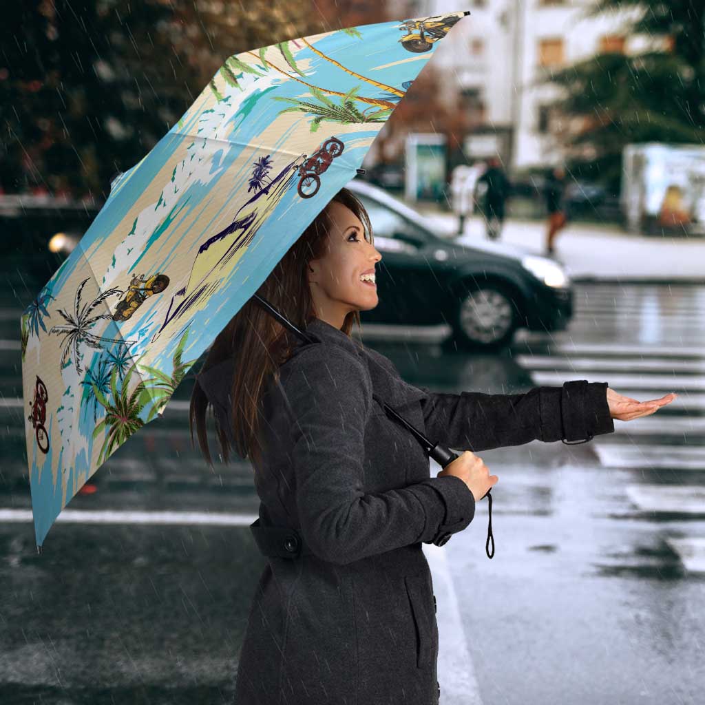 Indian Legendary Motorcycle Umbrella Tropical Style - Wonder Print Shop