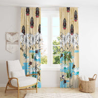 Indian Legendary Motorcycle Window Curtain Tropical Style - Wonder Print Shop