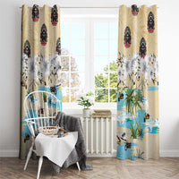 Indian Legendary Motorcycle Window Curtain Tropical Style - Wonder Print Shop