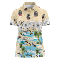 Indian Legendary Motorcycle Women Polo Shirt Tropical Style - Wonder Print Shop