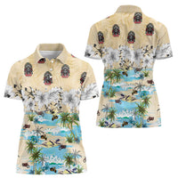 Indian Legendary Motorcycle Women Polo Shirt Tropical Style - Wonder Print Shop
