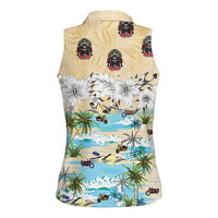 Indian Legendary Motorcycle Women Sleeveless Polo Shirt Tropical Style - Wonder Print Shop