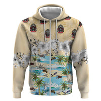 Indian Legendary Motorcycle Zip Hoodie Tropical Style - Wonder Print Shop