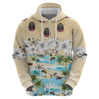 Indian Legendary Motorcycle Zip Hoodie Tropical Style - Wonder Print Shop