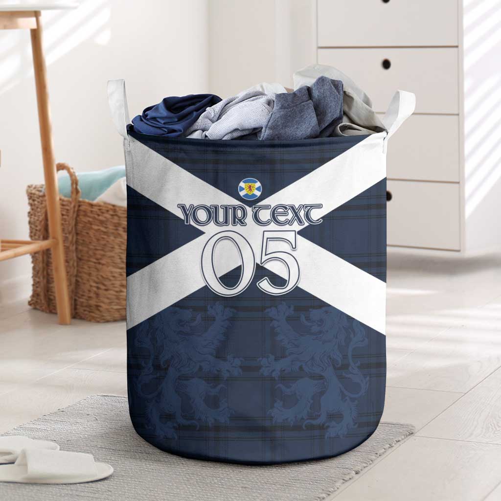 Custom Scotland Tartan Football Laundry Basket Flag Style - Wonder Print Shop