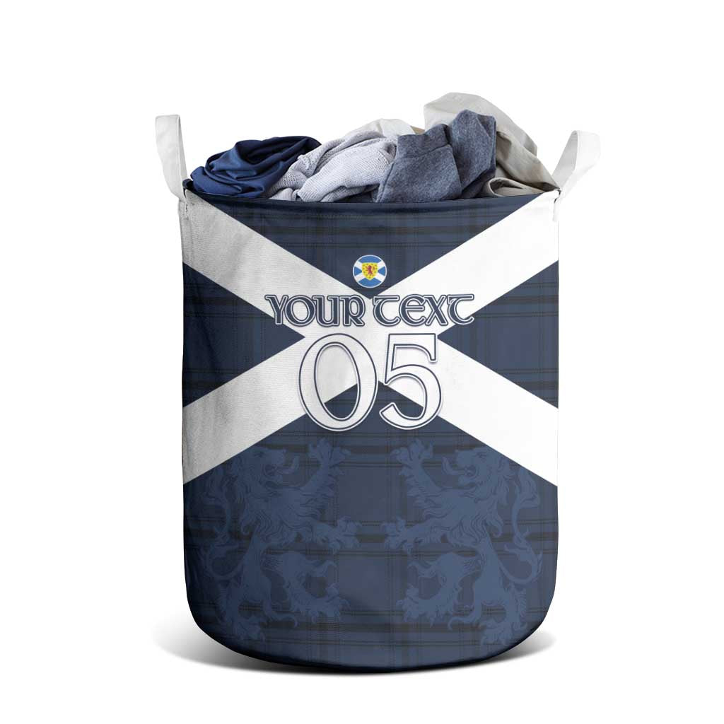 Custom Scotland Tartan Football Laundry Basket Flag Style - Wonder Print Shop