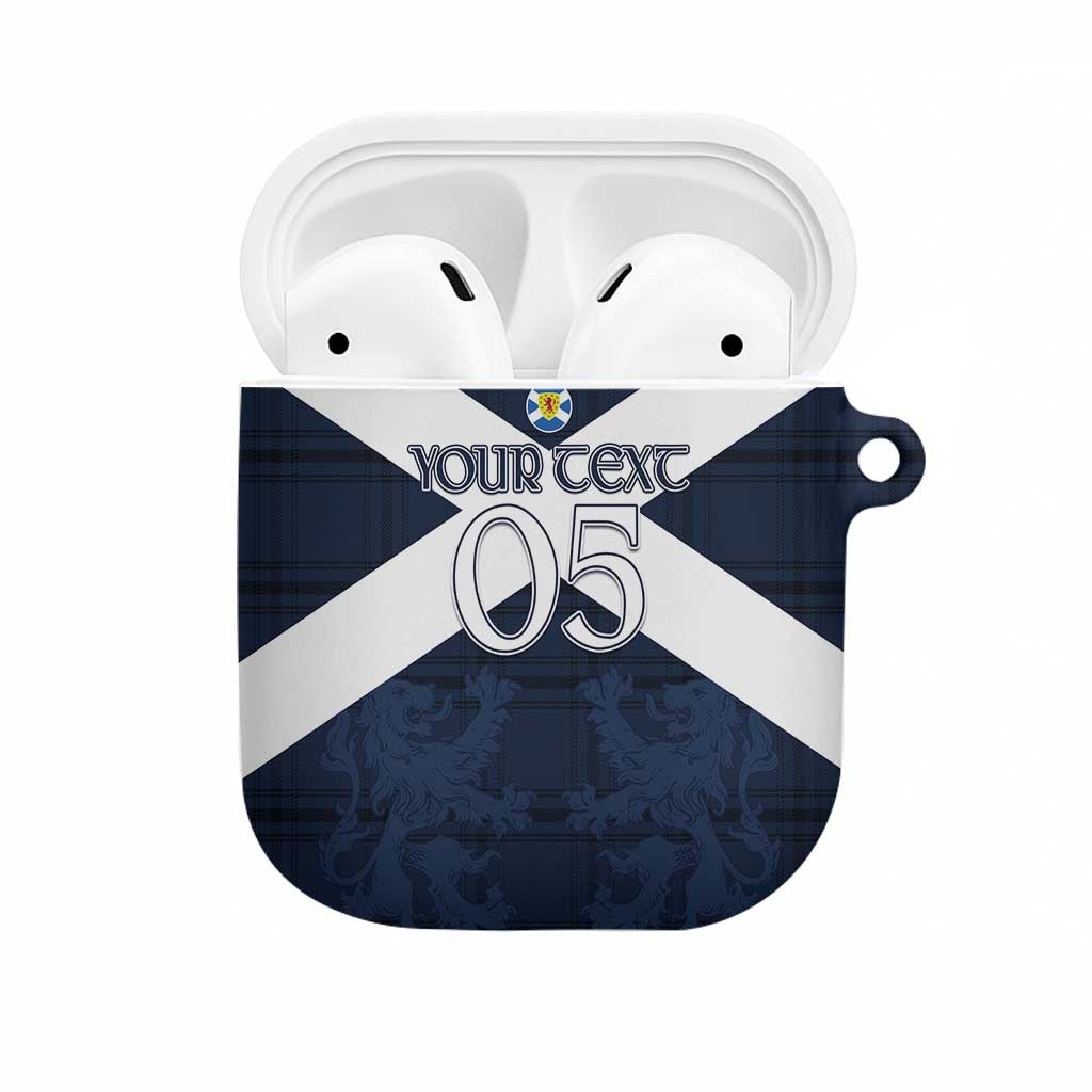 Custom Scotland Tartan Football AirPods Case Flag Style - Wonder Print Shop