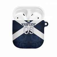 Custom Scotland Tartan Football AirPods Case Flag Style - Wonder Print Shop