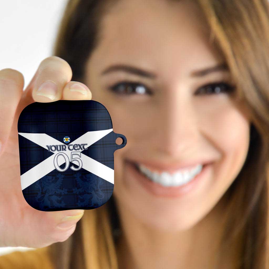 Custom Scotland Tartan Football AirPods Case Flag Style - Wonder Print Shop