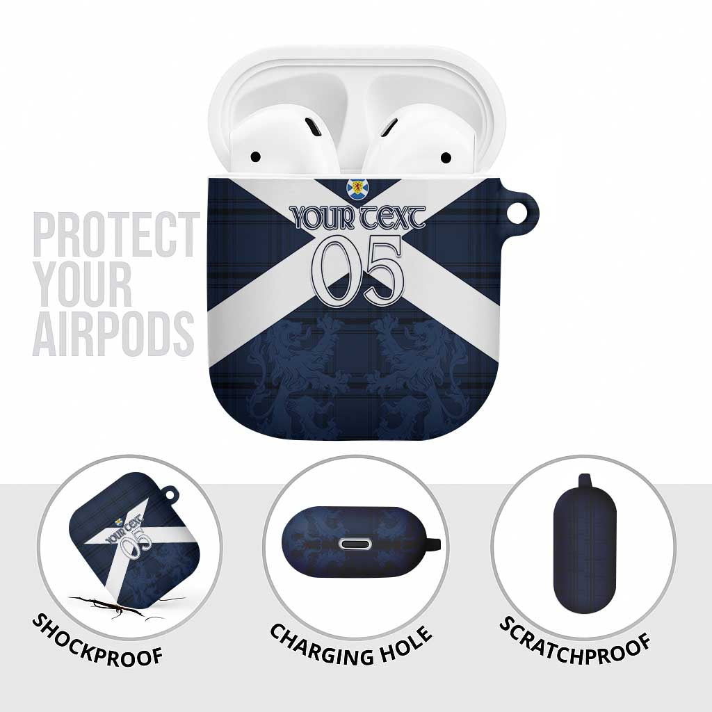 Custom Scotland Tartan Football AirPods Case Flag Style - Wonder Print Shop