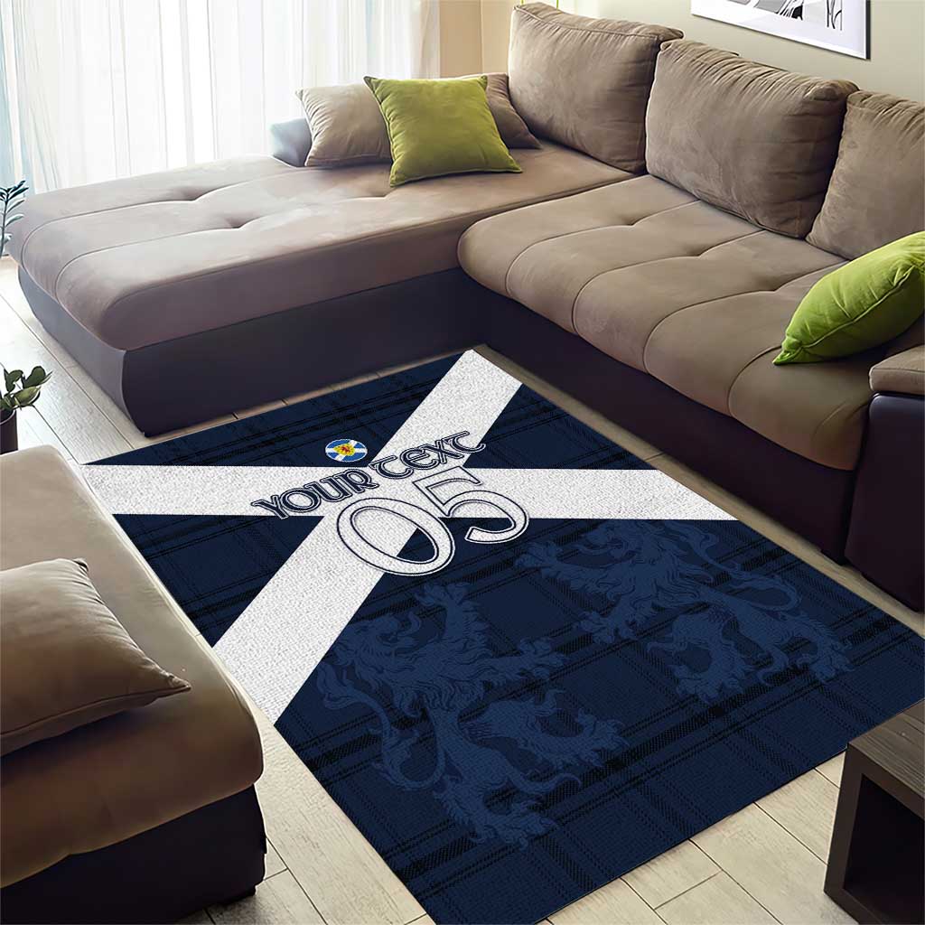 Custom Scotland Tartan Football Area Rug Flag Style - Wonder Print Shop